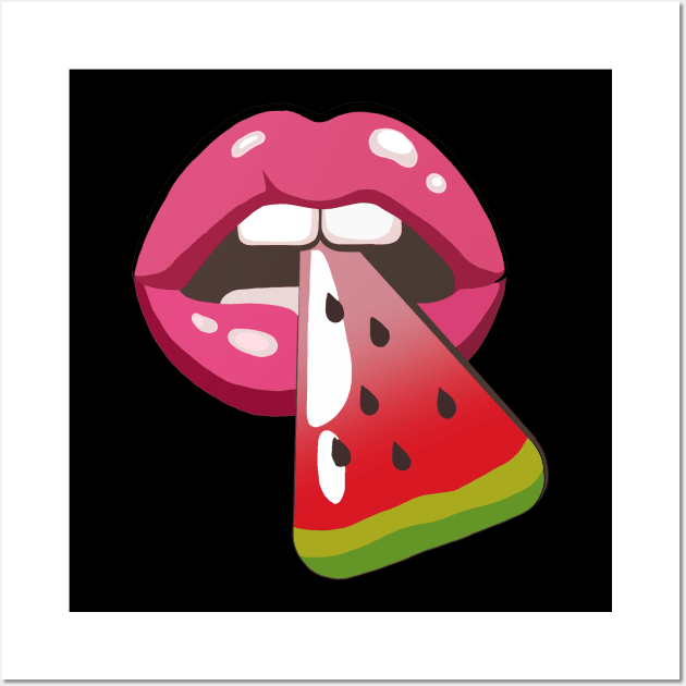 Love Island Melon Lips (Homage) Wall Art by SteelWoolBunny